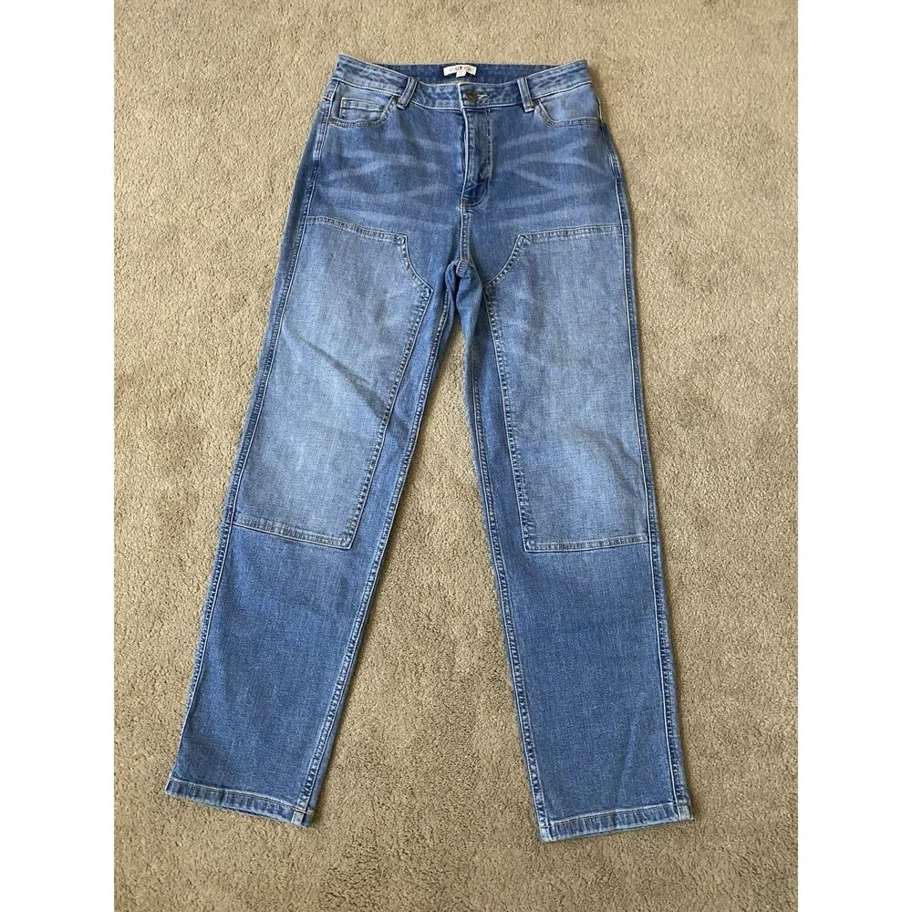 Molly Yeh Double Knee Patch Farmcore Jeans Women’s Size 6